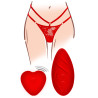 Designer Edition TOYJOY Stimulateur de clitoris avec culotte dentelle Divine Panty Rouge